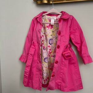 Pink trench coat for little girl